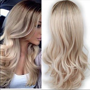 Ombre Wig Brown Ash Blonde Synthetic Hair New